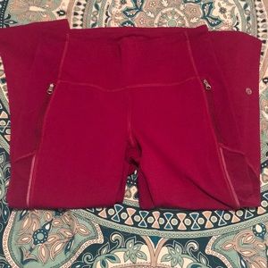 Lululemon mesh back crops